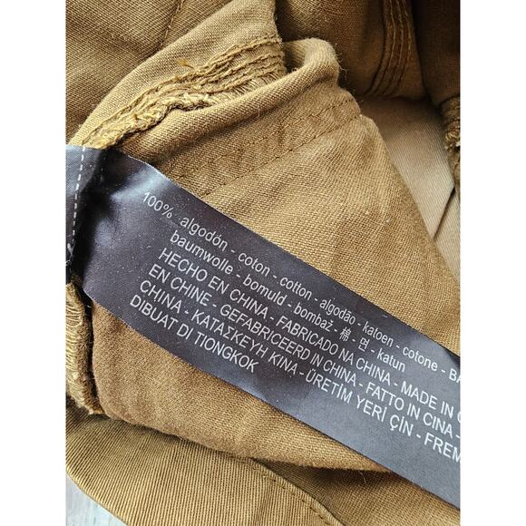 Zara Men's brown/green (olive drab) collared cotton jacket size Small - Picture 7 of 7